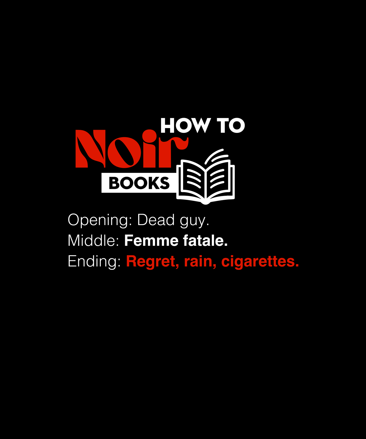 Noir, how to books Classic T-Shirt