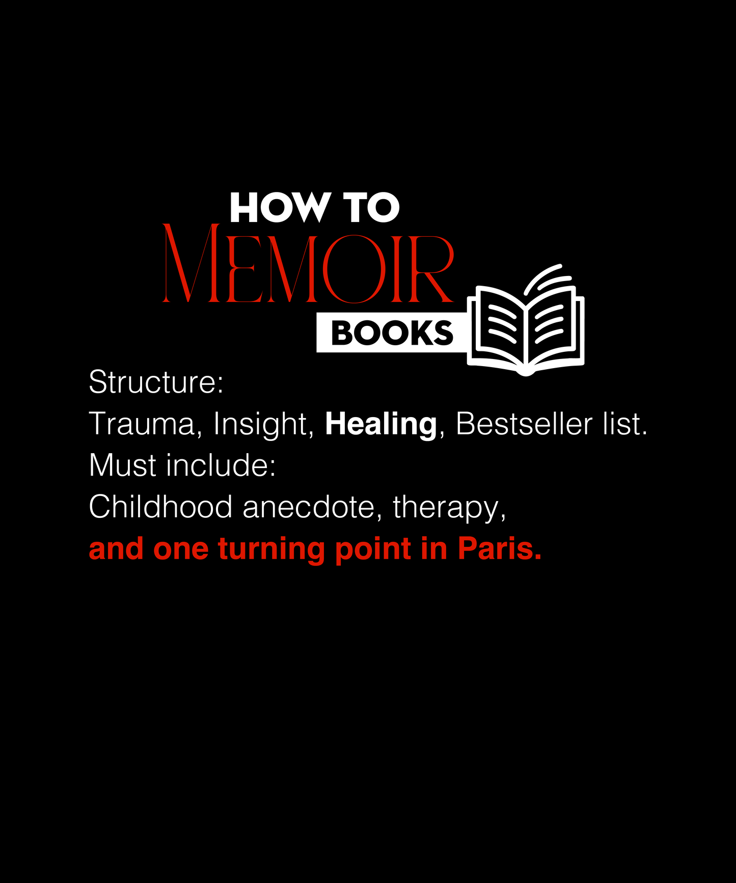 Memoir, how to books Classic T-Shirt