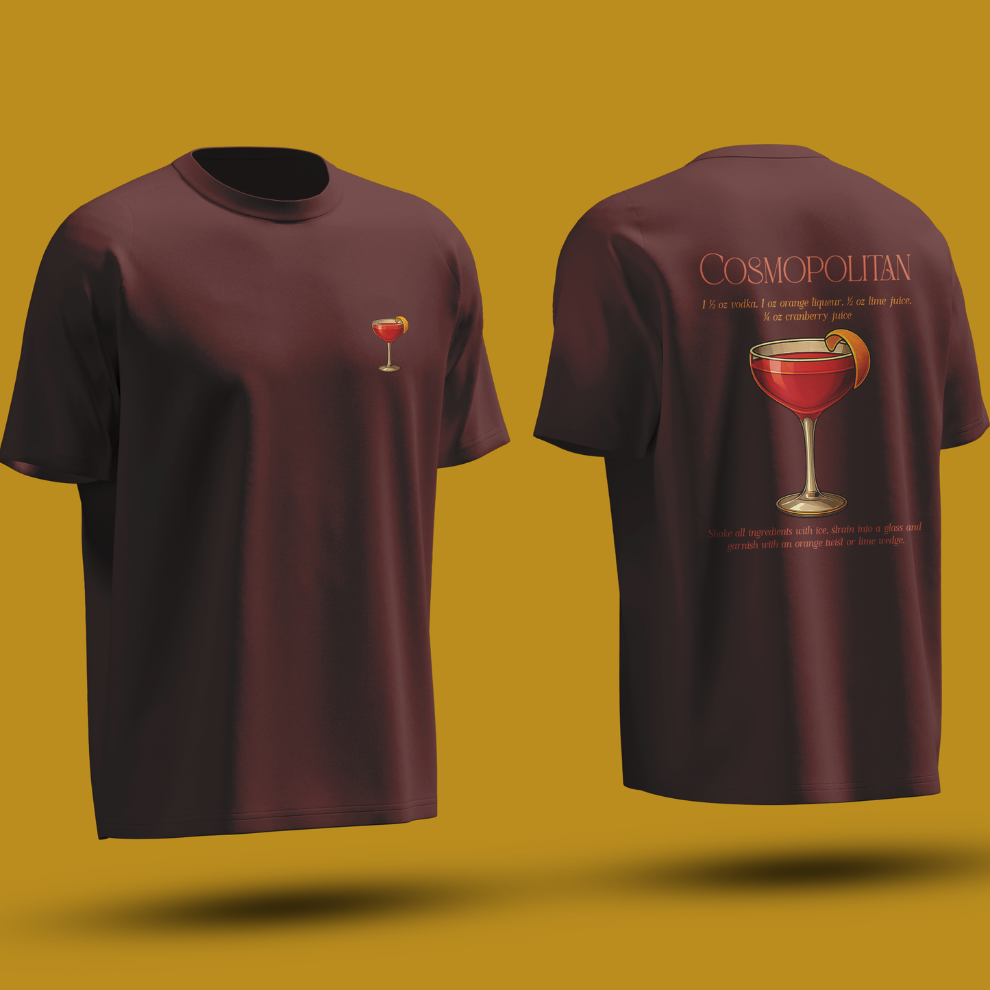 Cosmopolitan Cocktail Recipe tshirt