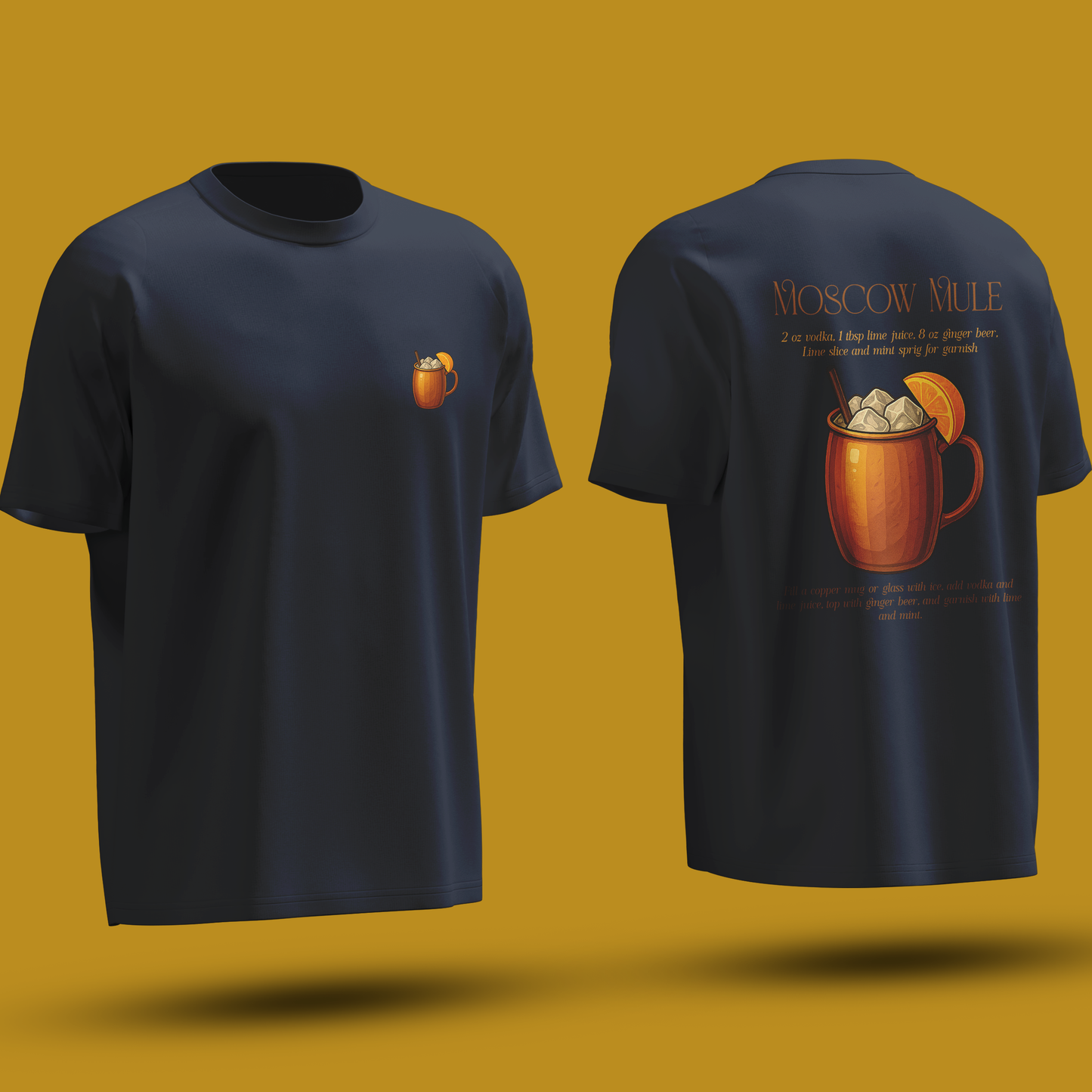 Moscow Mule Cocktail Recipe tshirt