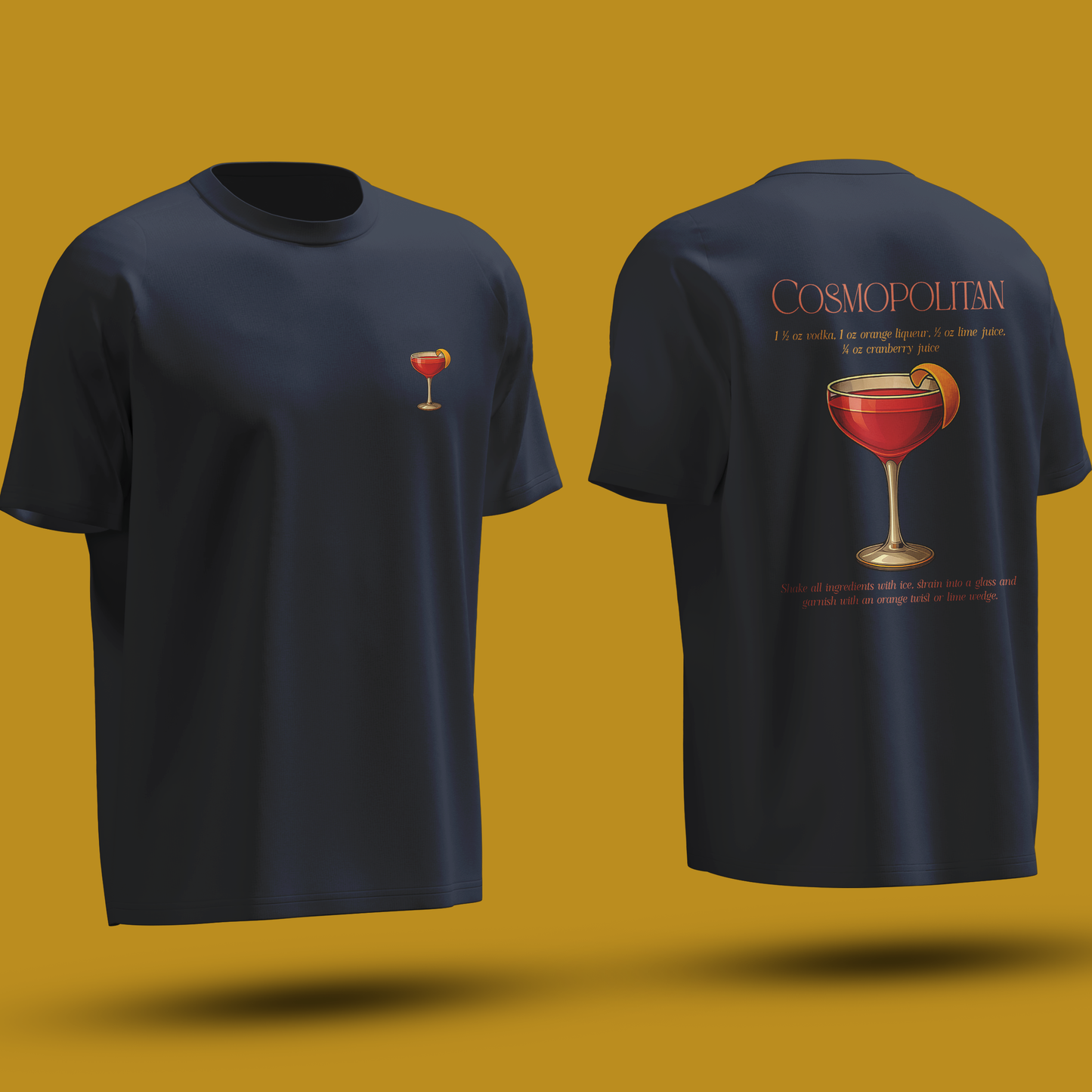 Cosmopolitan Cocktail Recipe tshirt