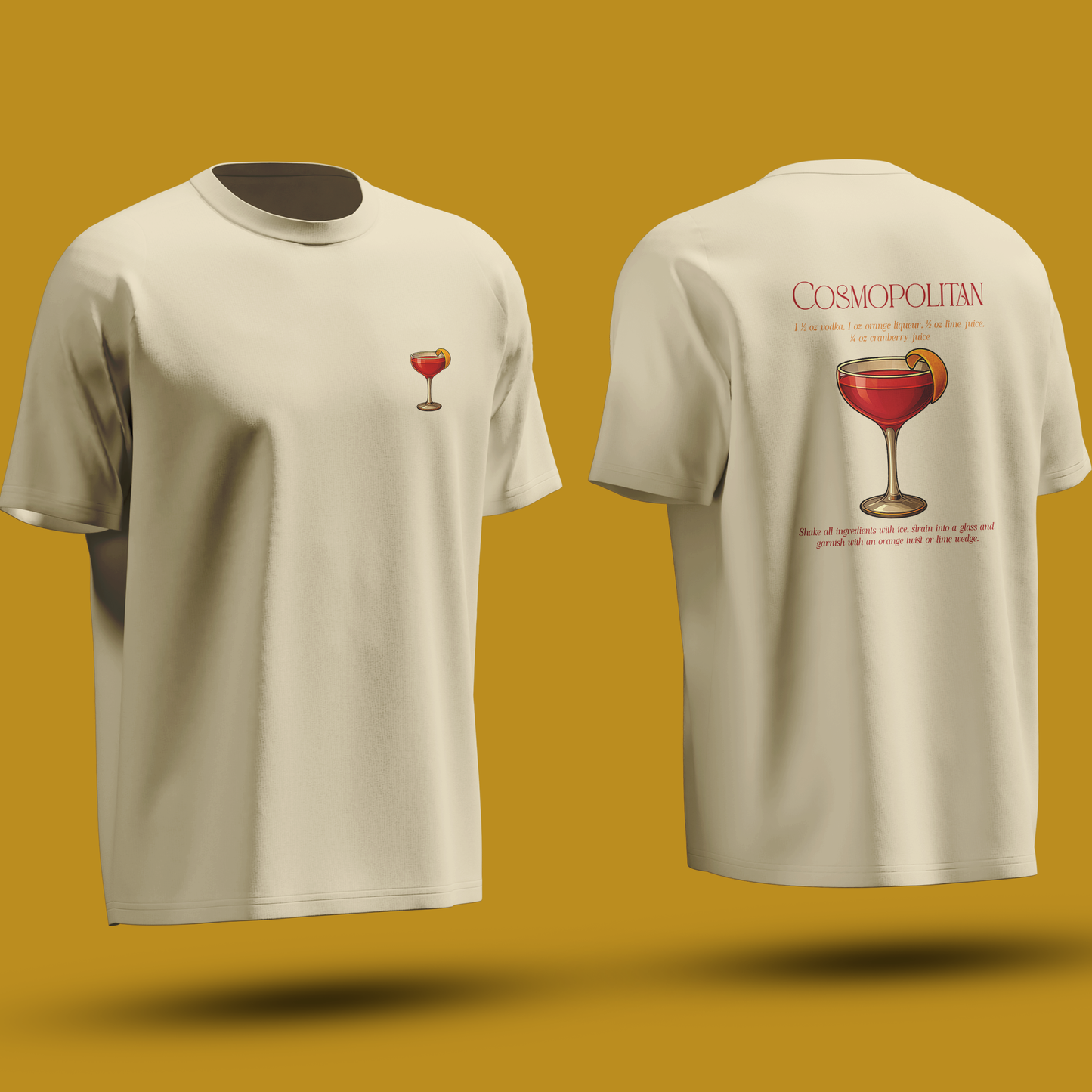 Cosmopolitan Cocktail Recipe tshirt