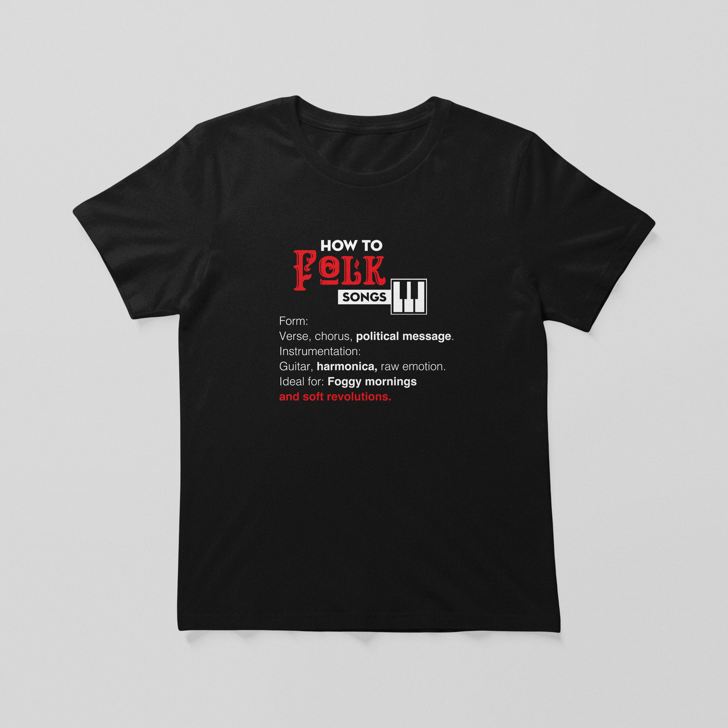 Folk, how to songs Classic T-Shirt