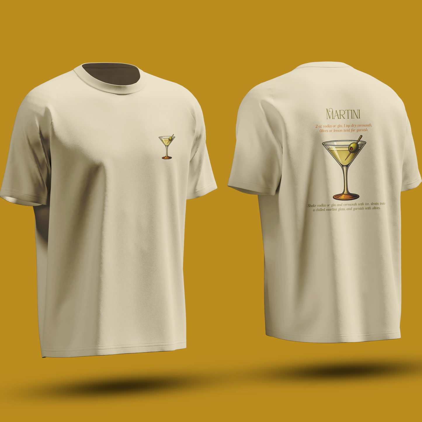 Martini Cocktail Recipe tshirt