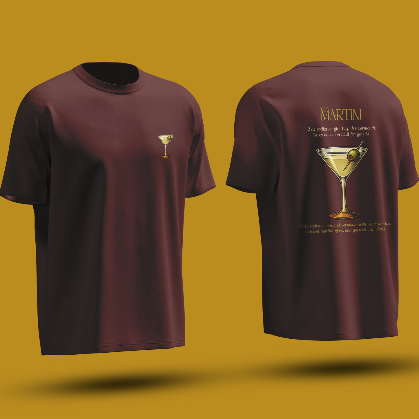 Martini Cocktail Recipe tshirt