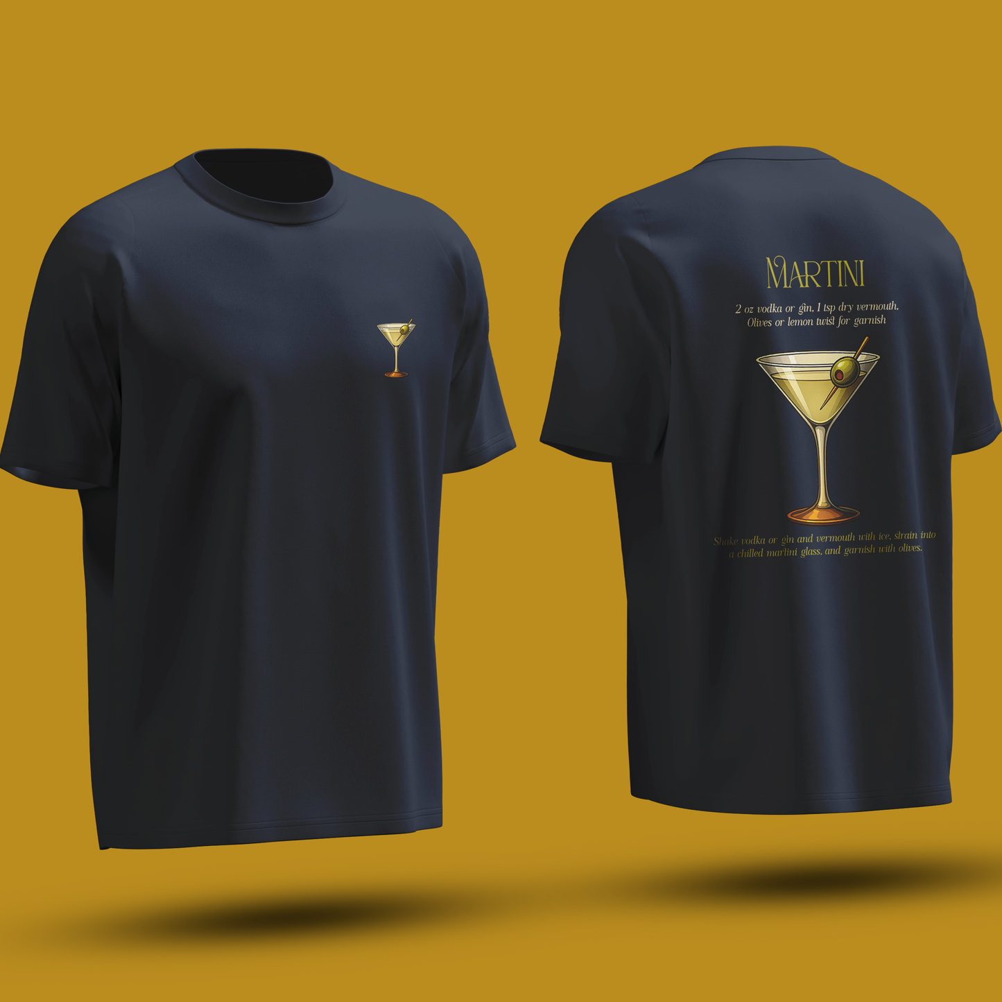 Martini Cocktail Recipe tshirt