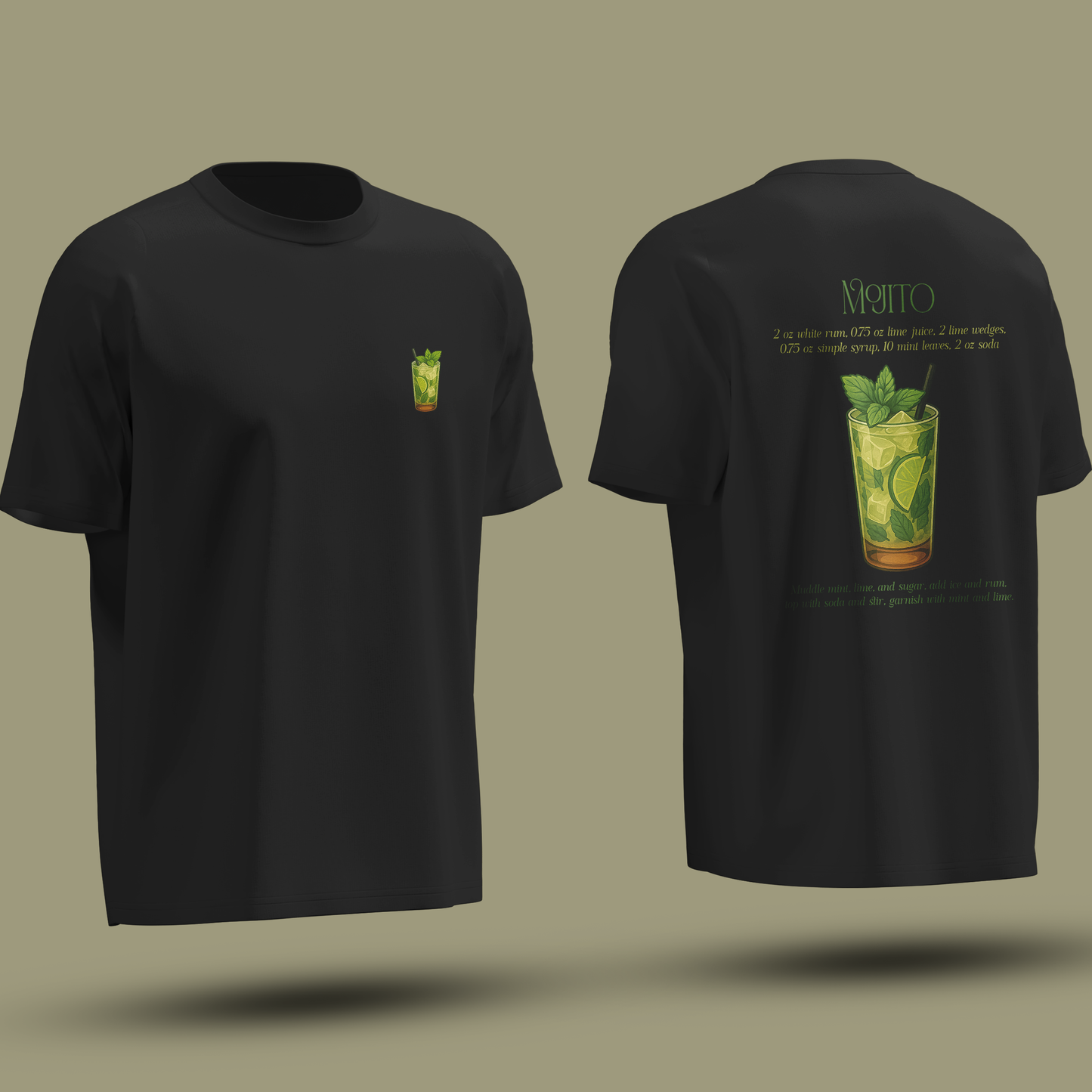 Mojito Cocktail Recipe tshirt
