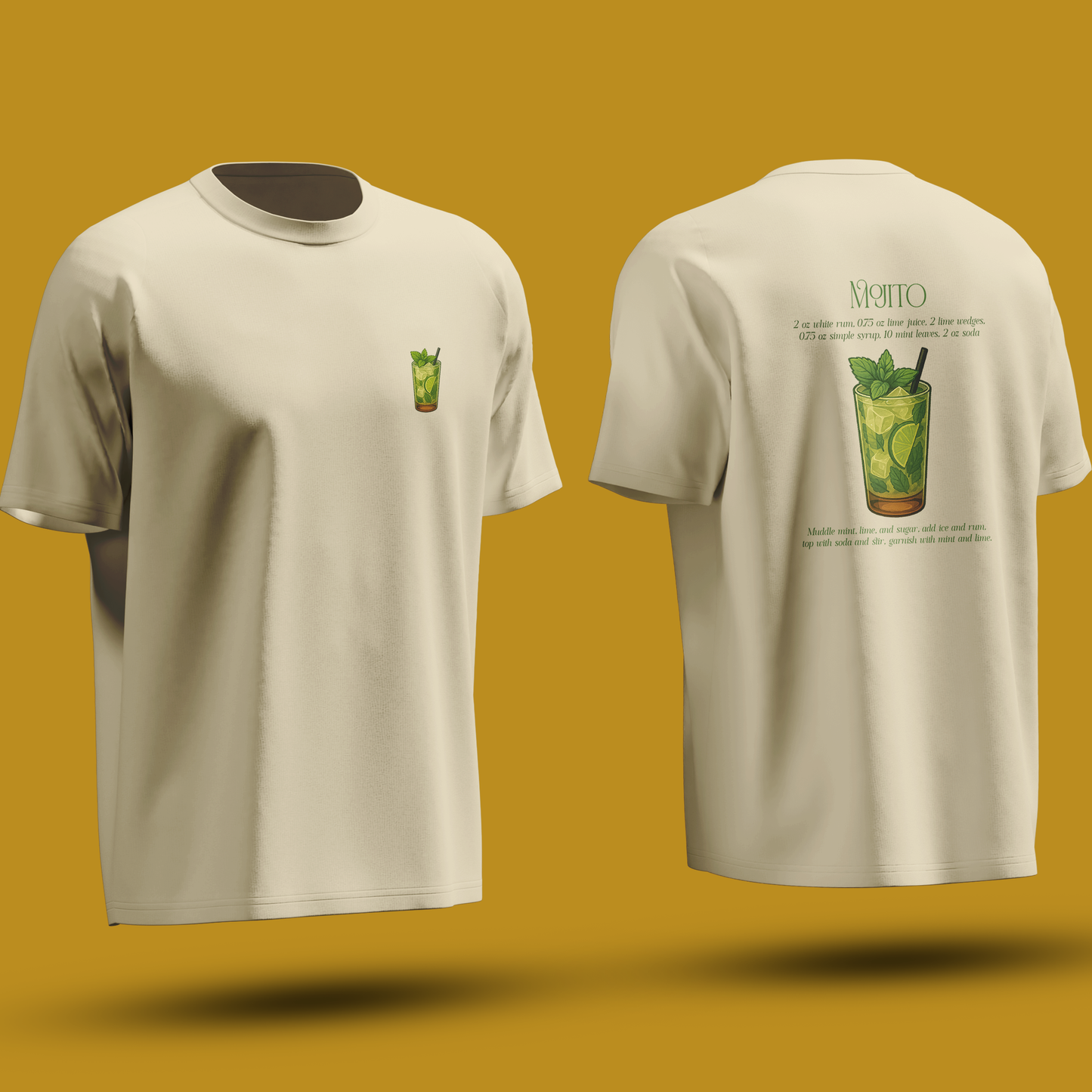 Mojito Cocktail Recipe tshirt