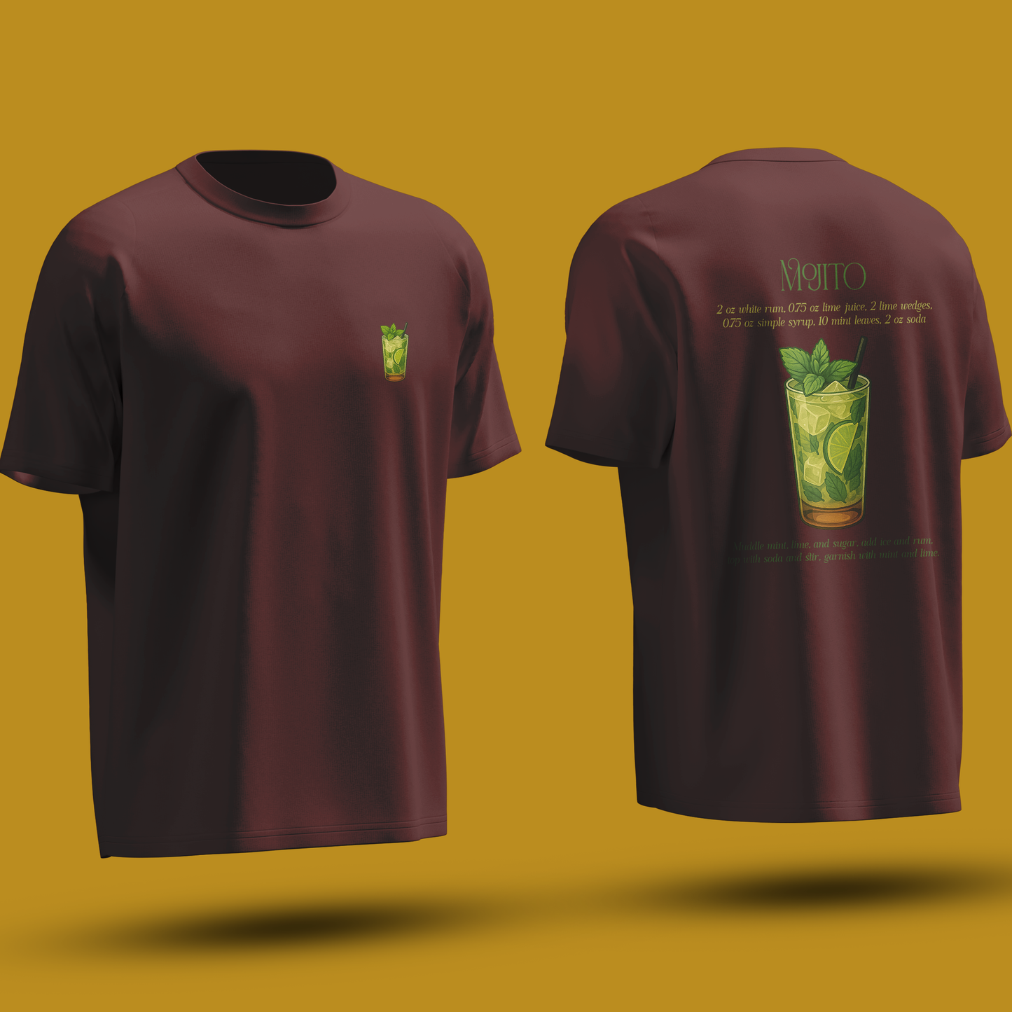 Mojito Cocktail Recipe tshirt
