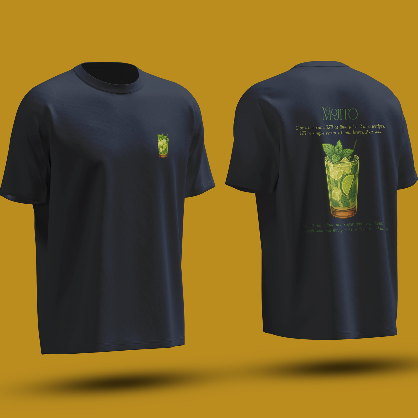 Mojito Cocktail Recipe tshirt