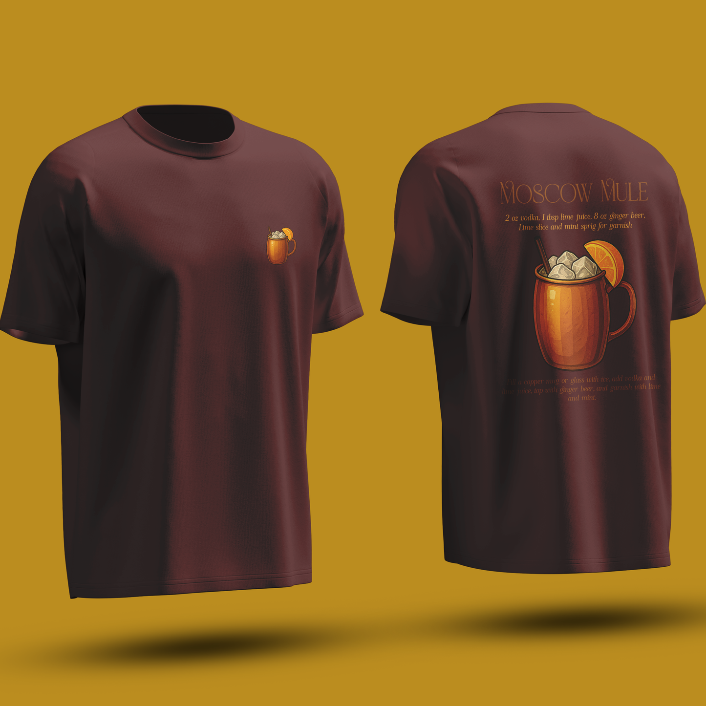 Moscow Mule Cocktail Recipe tshirt
