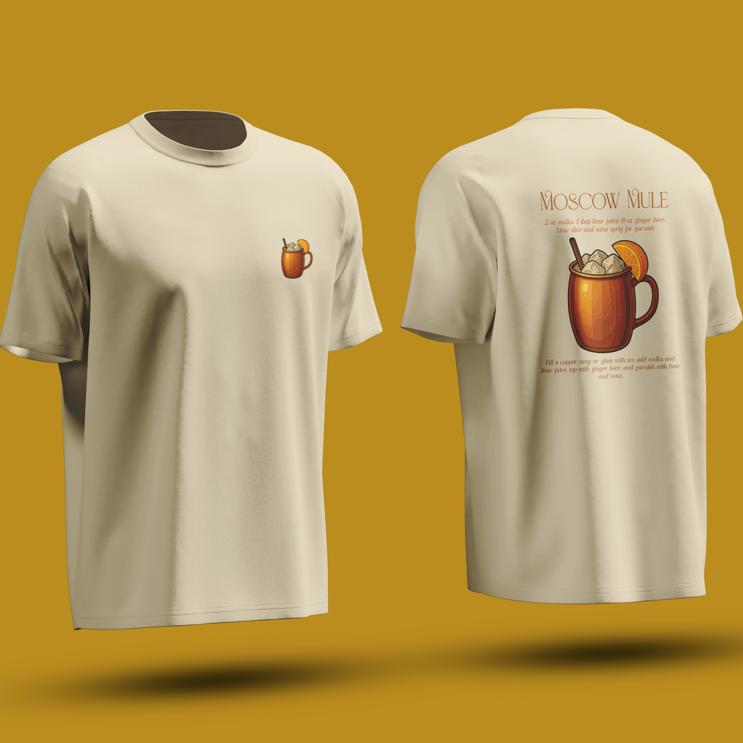 Moscow Mule Cocktail Recipe tshirt