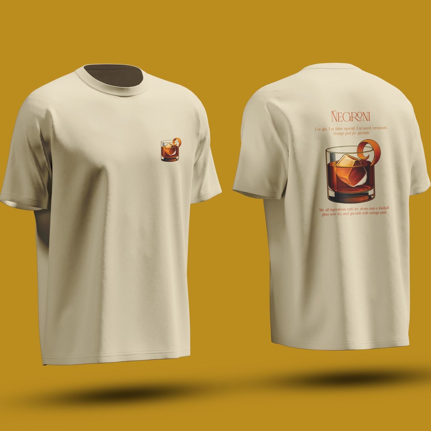 Negroni Cocktail Recipe tshirt