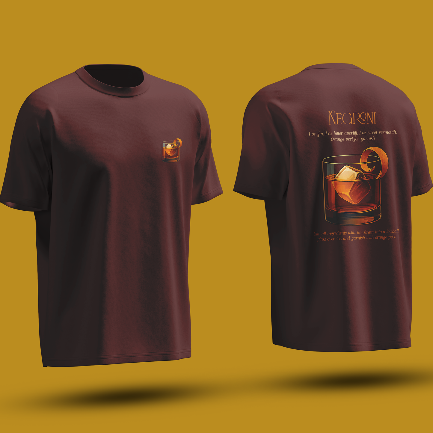 Negroni Cocktail Recipe tshirt