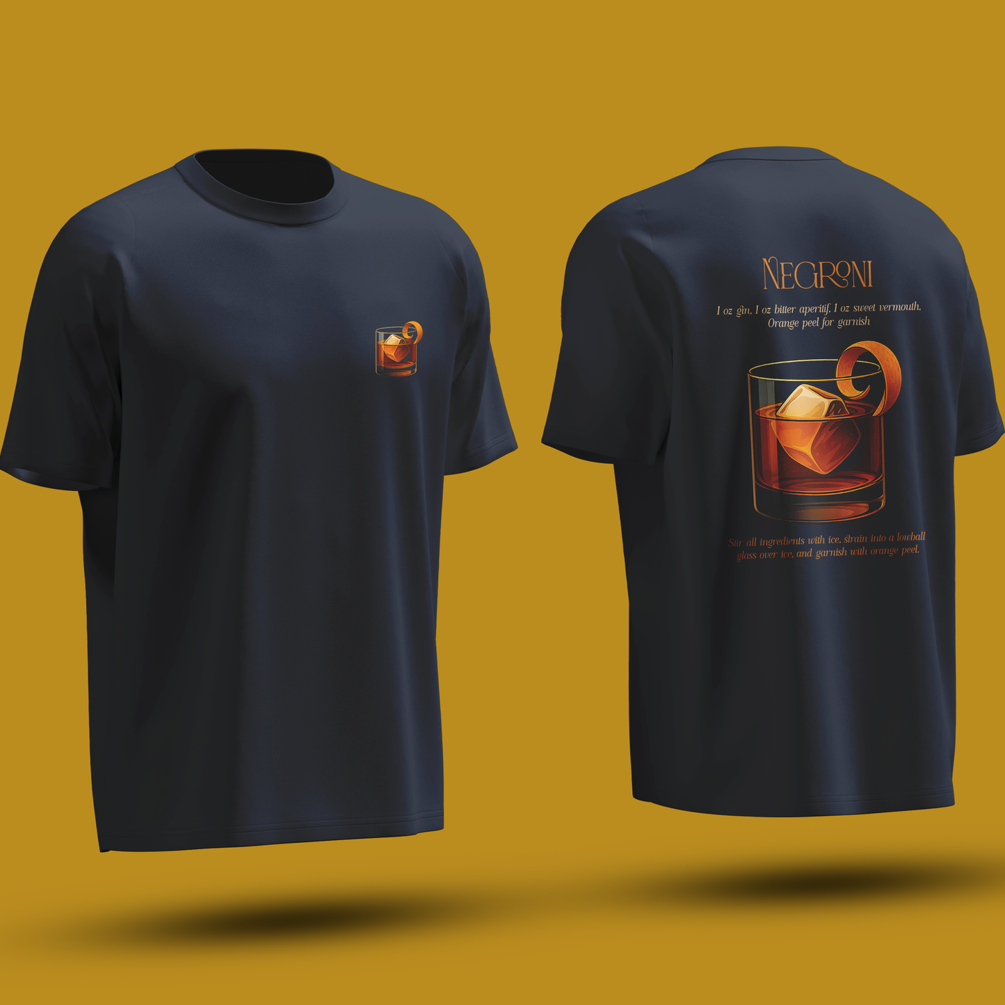 Negroni Cocktail Recipe tshirt