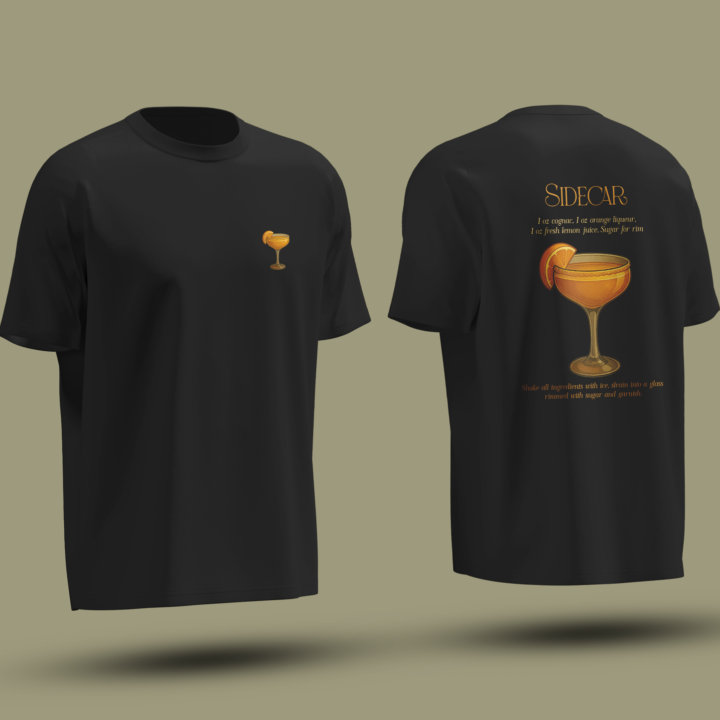 Sidecar Cocktail Recipe tshirt