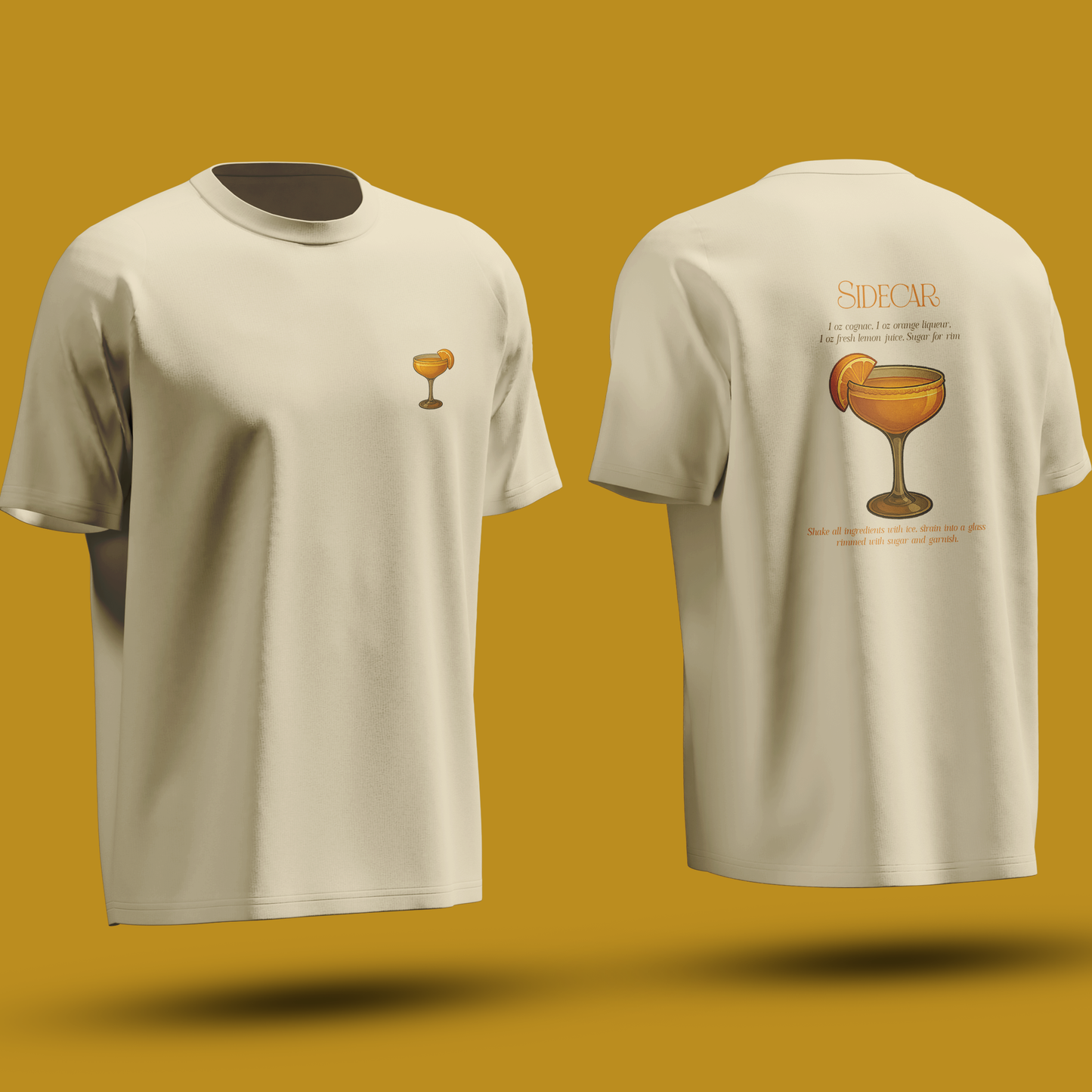 Sidecar Cocktail Recipe tshirt