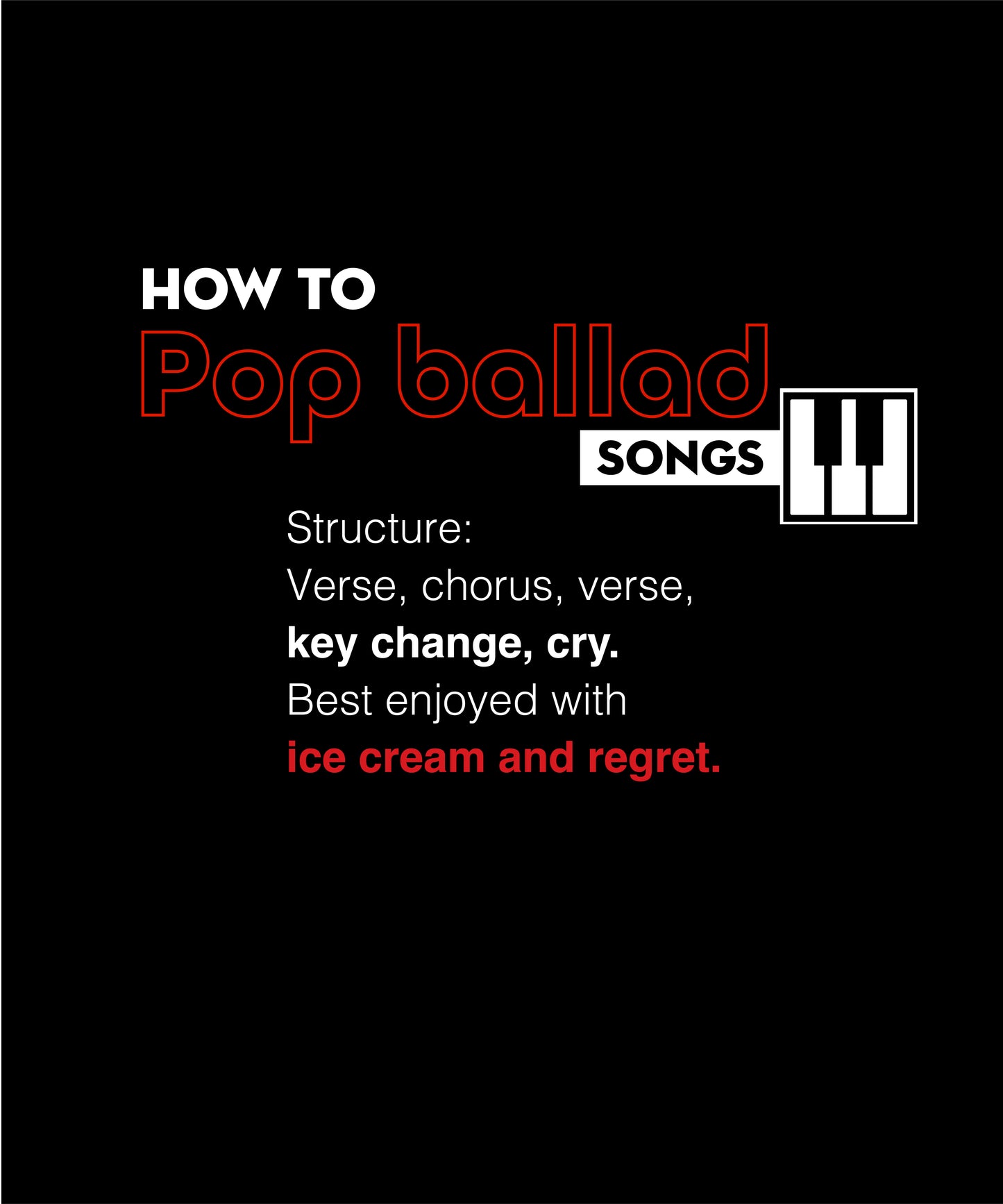 Pop Ballad, how to songs Classic T-Shirt