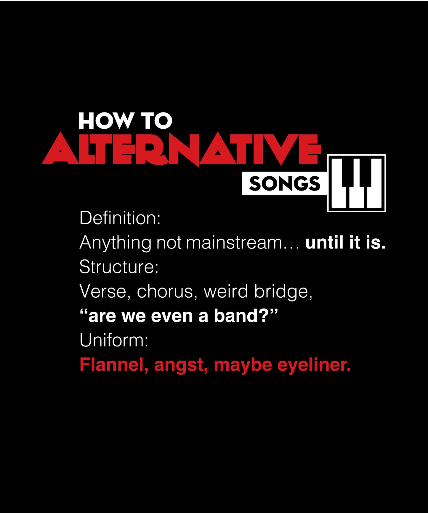 Alternative, how to songs Classic T-Shirt