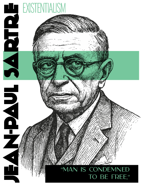 Sartre Philosopher T-Shirt