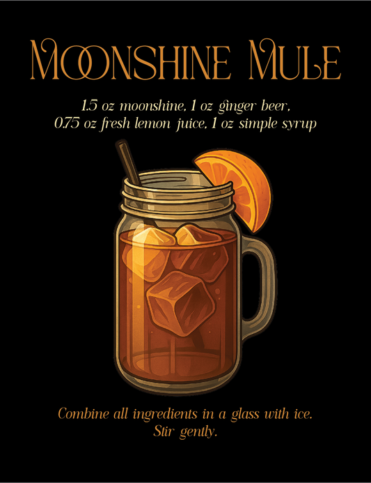 Moonshine Mule Cocktail Recipe tshirt
