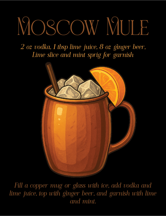 Moscow Mule Cocktail Recipe tshirt