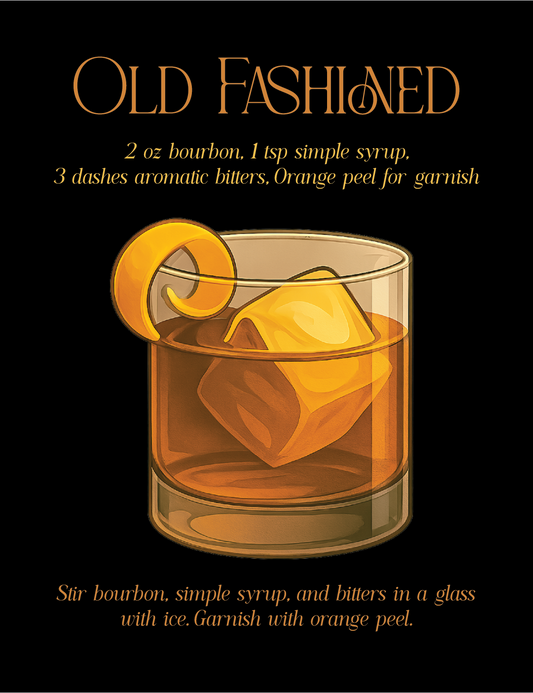 Old Fashioned Cocktail Recipe tshirt